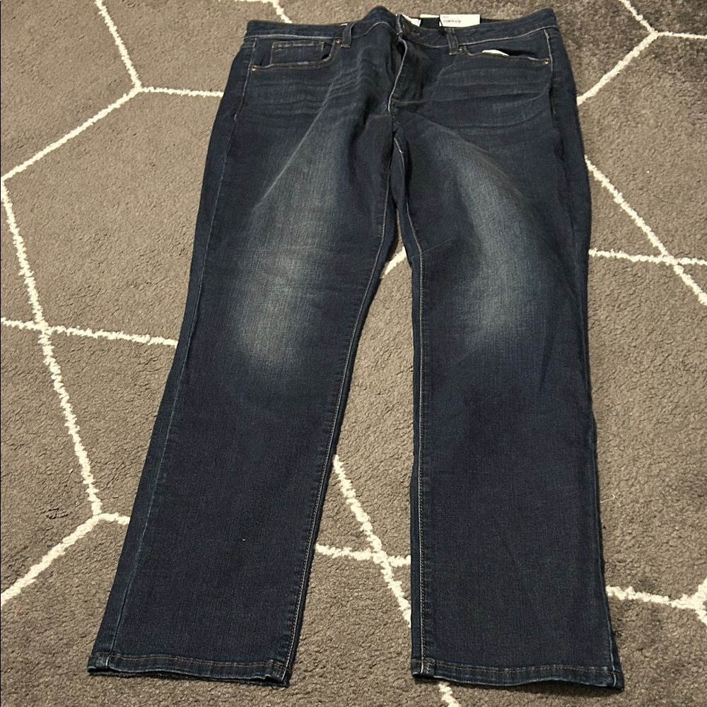 Sonoma Dark Blue Straight-Leg Womens Supersoft Stretch Jeans
